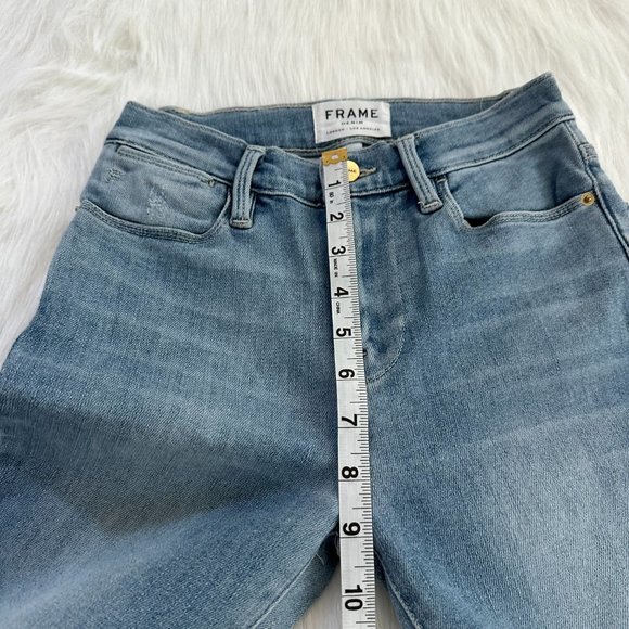 Frame Jeans Le High Triangle Skinny High Waist Raw Edge Boho Size 24 #LHSKTR801 - Picture 7 of 13